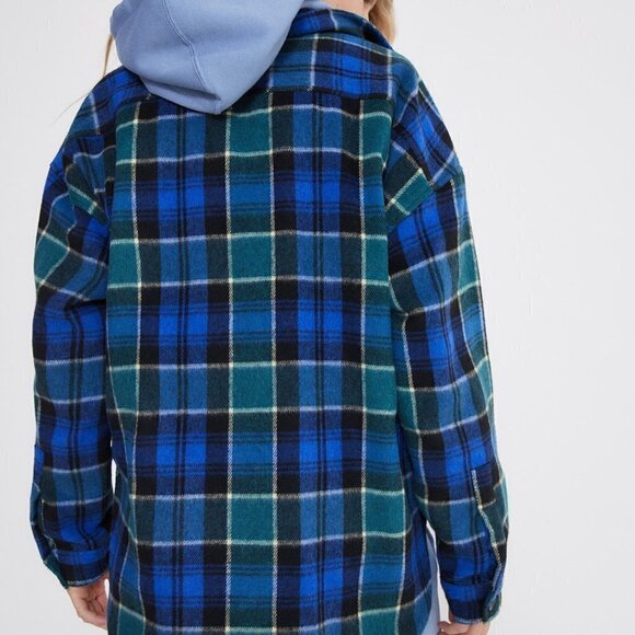 NWT Zara Oversized Plaid Overshirt Shacket Size XS - Picture 9 of 16